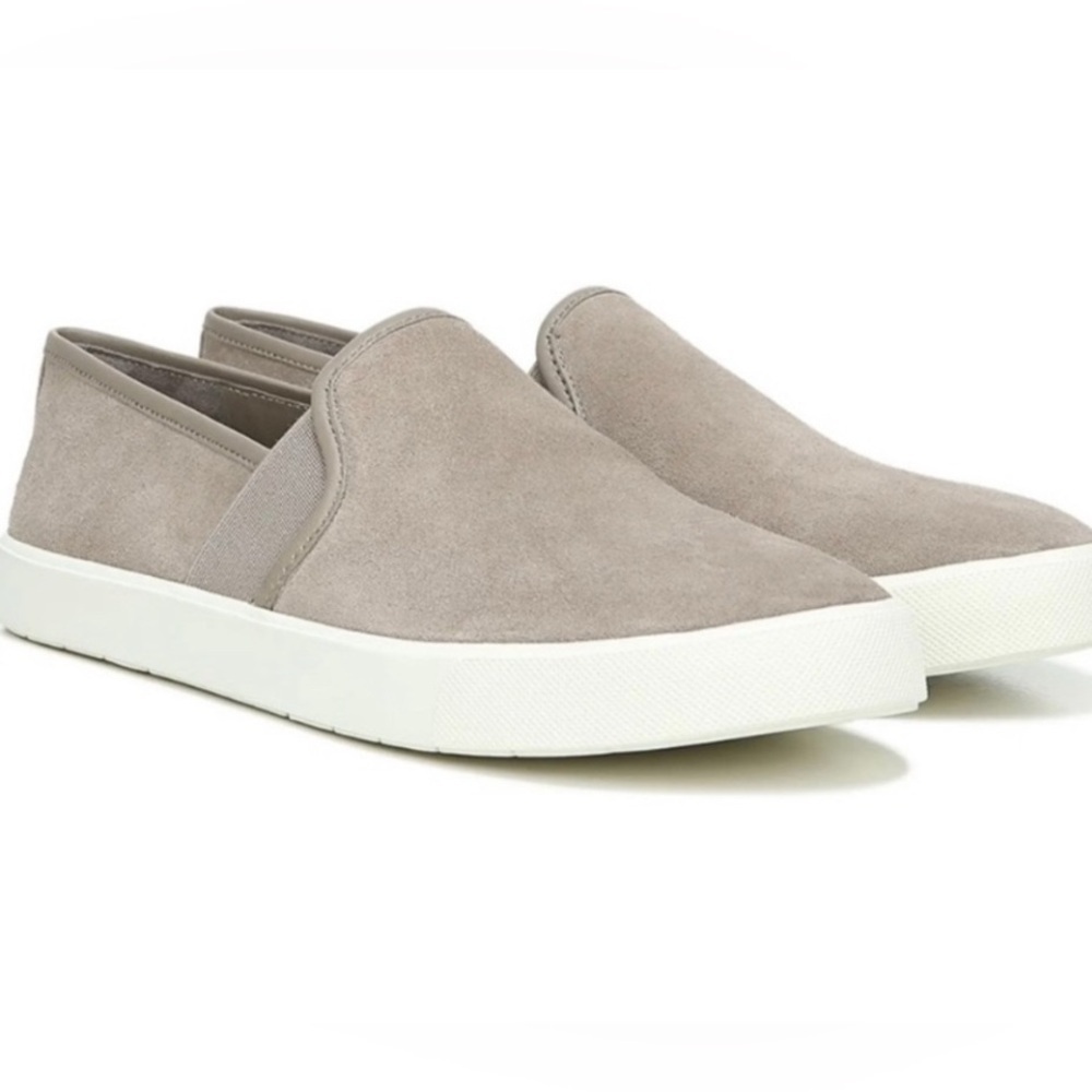 Vince Blair GUC Sz 8.5 Taupe Suede Slip-On Sneakers